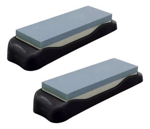 afiador com duas faces, pedra afiar tesoura e faca, pedra afiar canivete, pedra para manutenção de corte, pedra afiar sem motor, pedra com granulação dupla, pedra afiar prática segura, pedra afiar tradicional, kit pedra amolar faca chef, afiador simples e
