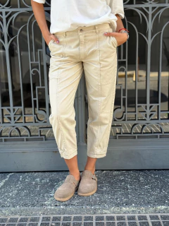 Jeans Barrel Anita Cream By Bora - tienda online