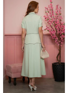 Chemise Alfaiataria Verde Mint Detalhes Vivos Forro Separado - comprar online