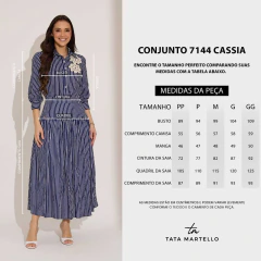 Imagem do Conjunto Midi Listrado com Aplicação Floral Cassia