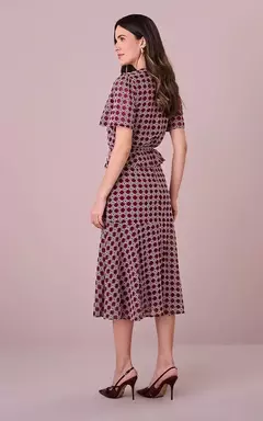 Conjunto Midi no Crepe Bordado com Babados Evelyn - Flaviane Fashion Store