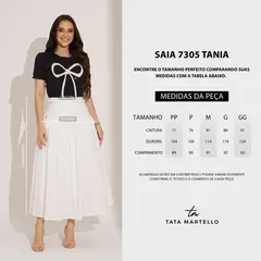 Imagem do Saia Midi em Tricoline com Pala Ajustada Tania