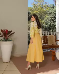 Camisa fechada manhã balão de seda estampa exclusiva - comprar online