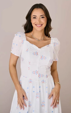 Vestido Mídi Laíse Branco - comprar online