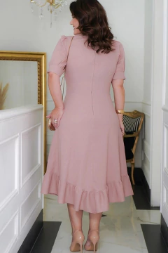 Vestido rosê em linho midi - Flaviane Fashion Store
