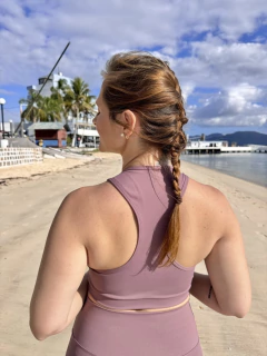 Conjunto Fitness Cappucino - Marrom Claro - Top + Legging - Livvi