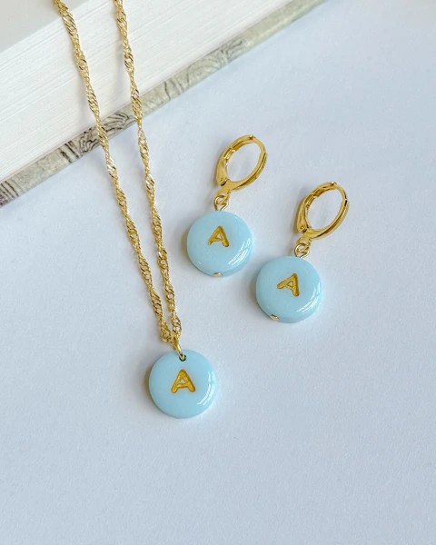 Conjunto Letter azul