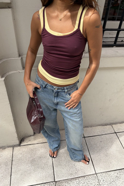 Top Rosalia - Tank Cintura Algodon con Lycra