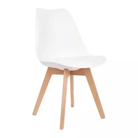SILLA TULIP PATAS MADERA ASIENTO ACOLCHONADO - comprar online