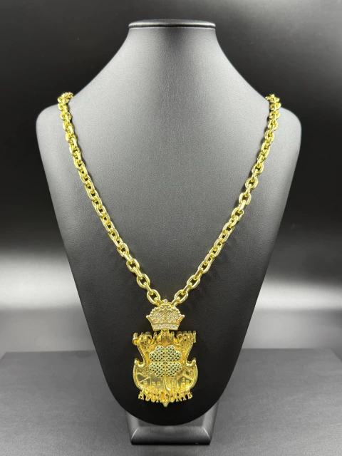 Corrente Cartier Cadeado Banhado a Ouro 18k (8 mm x 70 cm) – Cada um com a sua Sorte