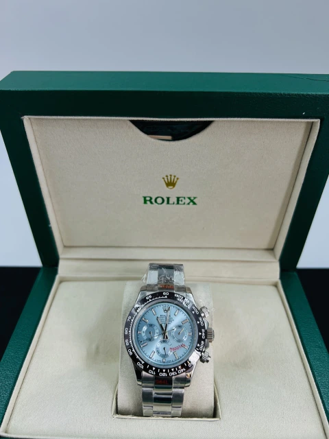 Rolex (DAYTONA) Fundo Azul Bebe, Super clone, com a caixa Premium