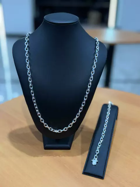 Kit Cartier Cadeado – Corrente e Pulseira (8 mm) Trava Dupla - comprar online