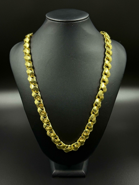Corrente Friso S Banhada A Ouro18k (12 mm x 70 cm) - comprar online