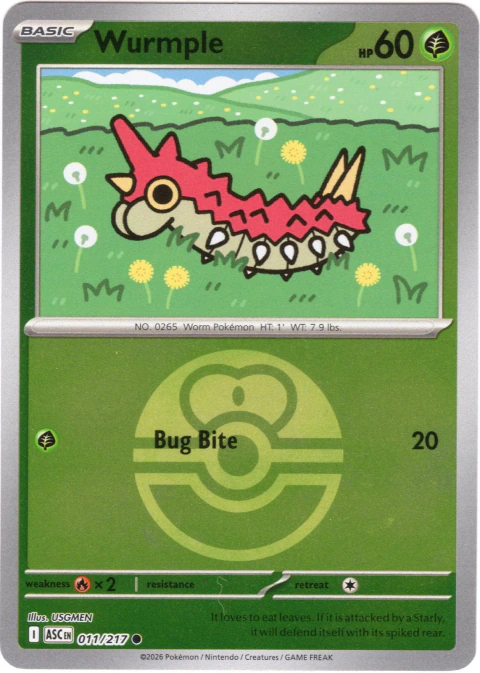011/217 Wurmple [pokeball reverse]