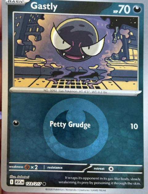 123/217 Gastly energy holo