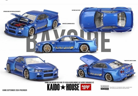 Nissan Skyline GT-R R34 Kaido Works (V2 Aero) Shinjuku V2 1:64 Mini GT/Kaido House - comprar online