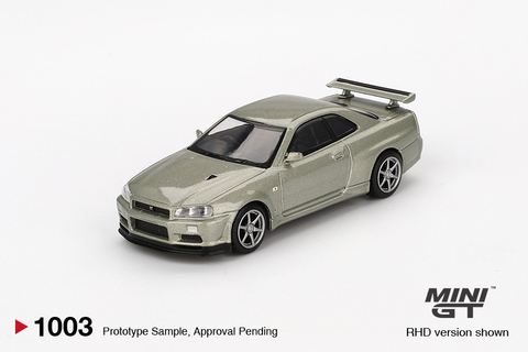 *PRÉ-VENDA* Nissan Skyline GT-R (R34) V-Spec II Nur Millenium Jade 1:64 Mini GT - comprar online
