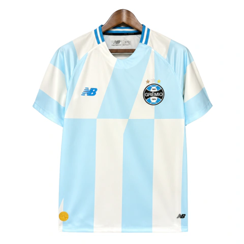 Camisa II Grêmio 26/27 New Balance Torcedor Masculina - Azul e branco