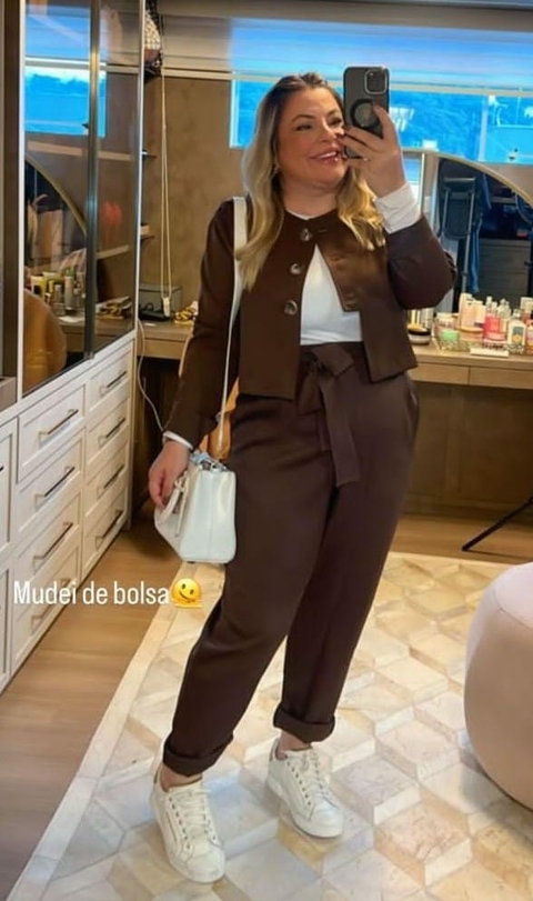CALÇA RETA ALF. PREMIUM-MARROM