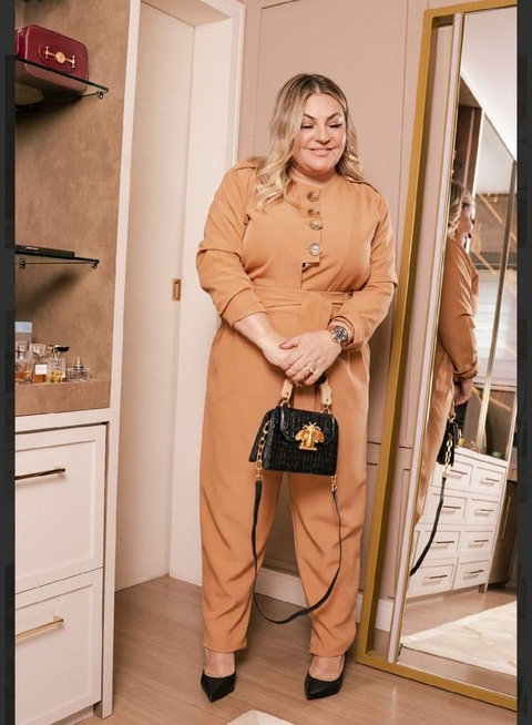 CALÇA RETA ALF. PREMIUM-CARAMELO - comprar online
