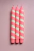 Kit 3 Velas Listras - Pink Twist