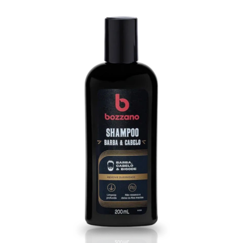 Shampoo para Barba e Cabelo Bozzano Remove Oleosidade 200ml