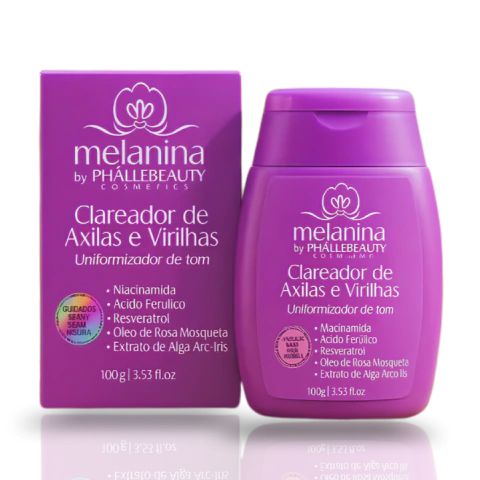 Clareador de Axilas e Virilhas 100ml Melanina Phallebeauty