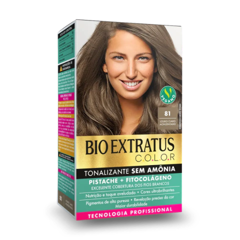 Kit Tonalizante Bio Extratus Color 8.1 Louro Claro Cinza 135g