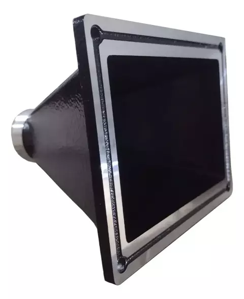 Cone Corneta Alumínio Quadrado Hl 1215 Para Driver Boca Com Rosca Preto