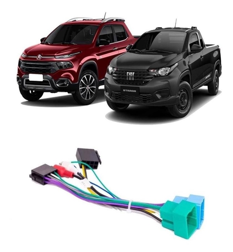 Chicote Adaptador Conector Plug Rádio Fiat Toro 2020 A 2022