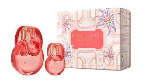 BVLGARI KIT PERFUME FEMININO OMNIA CORAL EDT 100ML 2 EM 1 (ROSA CLARO)