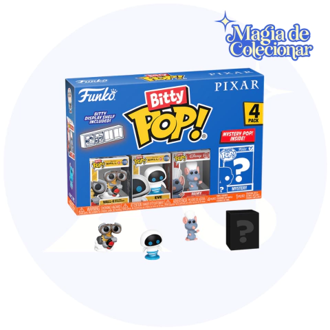 Miniaturas Funko Bitty Pop Disney Pixar - Wall e - 4 Pack!