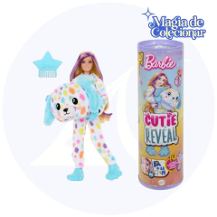 Boneca Barbie Mattel Cutie Reveal - Sonho Colorido Loira - Cachorrinho Dálmata!