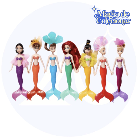 Bonecas Disney Store - Ariel and Sisters Mini Doll Set – The Little Mermaid! Escolha sua sereia favorita!