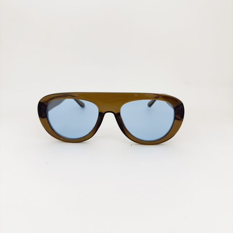 Óculos elle marrom lente azul - comprar online