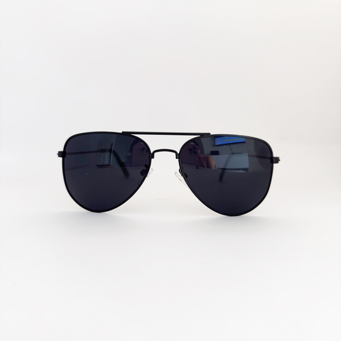 Óculos aviador lente curva preto lente preta - comprar online