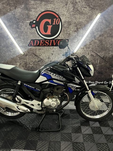 Titan 160 (2016 à 2022) - prata com azul