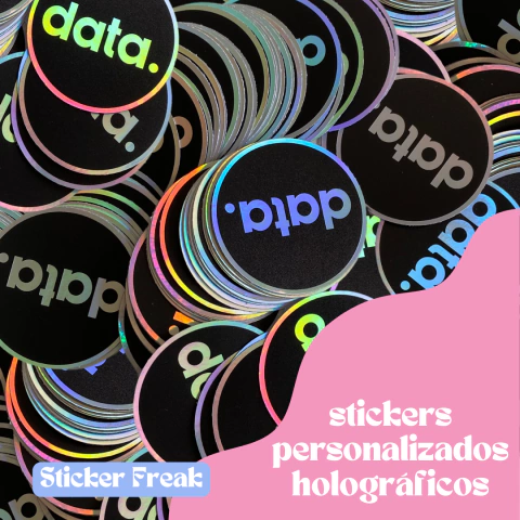 Pack stickers personalizados holograficos