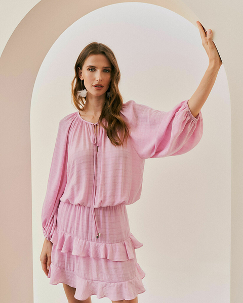 Vestido com babados - comprar online