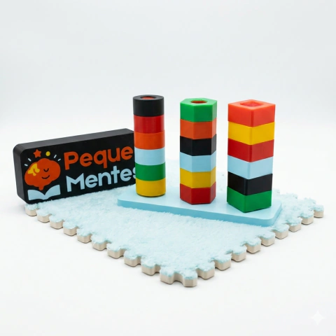 Enrosca y Aprende – Juego Sensorial de Roscas Peque Mentes - 20x13x7 cm