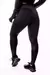 Calça Legging Fitness Cintura Alta Preta com Detalhe em Tela Dry Fit