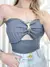 Cropped Feminino Sem Alça Com Fivela Liene - loja online