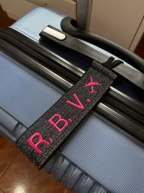 Tag de mala - Preto com brilho
