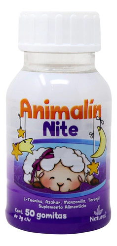 Animalin Nite 50 Suplemento Gomitas 3g Naturex Sabor Frutas