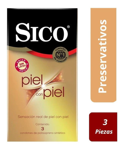 Preservativo Sico Piel Con Piel Sin Látex Con 3 Condones