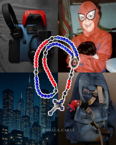 Terço Homem Aranha (São Carlo Acutis) - comprar online
