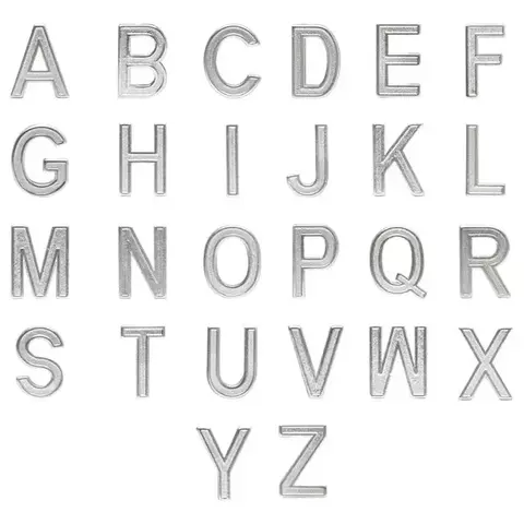 Letras Metalizada Prateada Personalizável