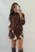 Shorts Saia Alfaiataria em Cow Print Berta