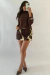 Shorts Saia Alfaiataria em Cow Print Berta - loja online