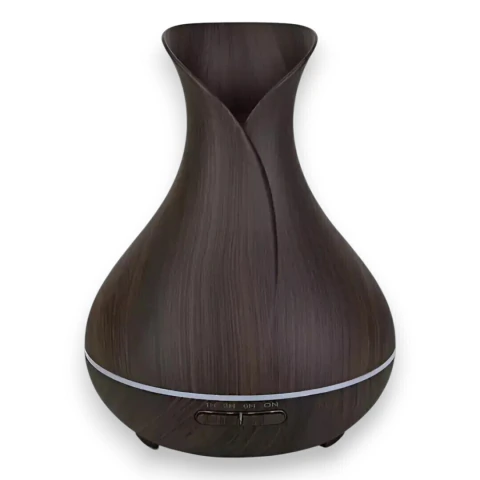 Difusor Aromático Humidificador Led Madera Control 550ml